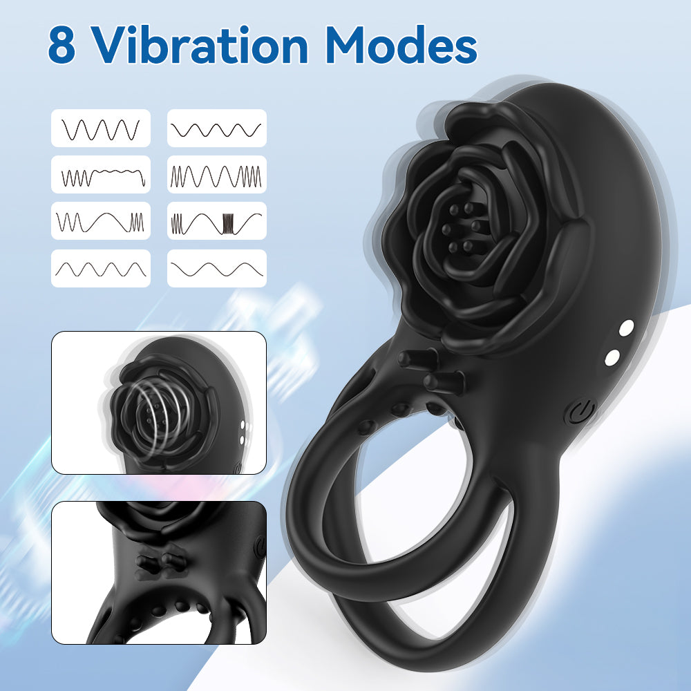 Vibrating Cock Ring Adult Sex Toys for Men 8 Vibrations Remote Control Vibrators Silicone Penis Ring 8 vibration modes
