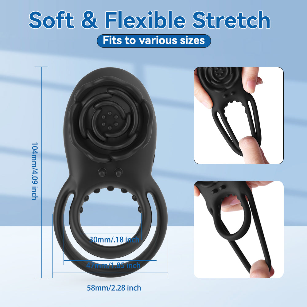 Vibrating Cock Ring Adult Sex Toys for Men 8 Vibrations Remote Control Vibrators Silicone Penis Ring soft&flexible stretch