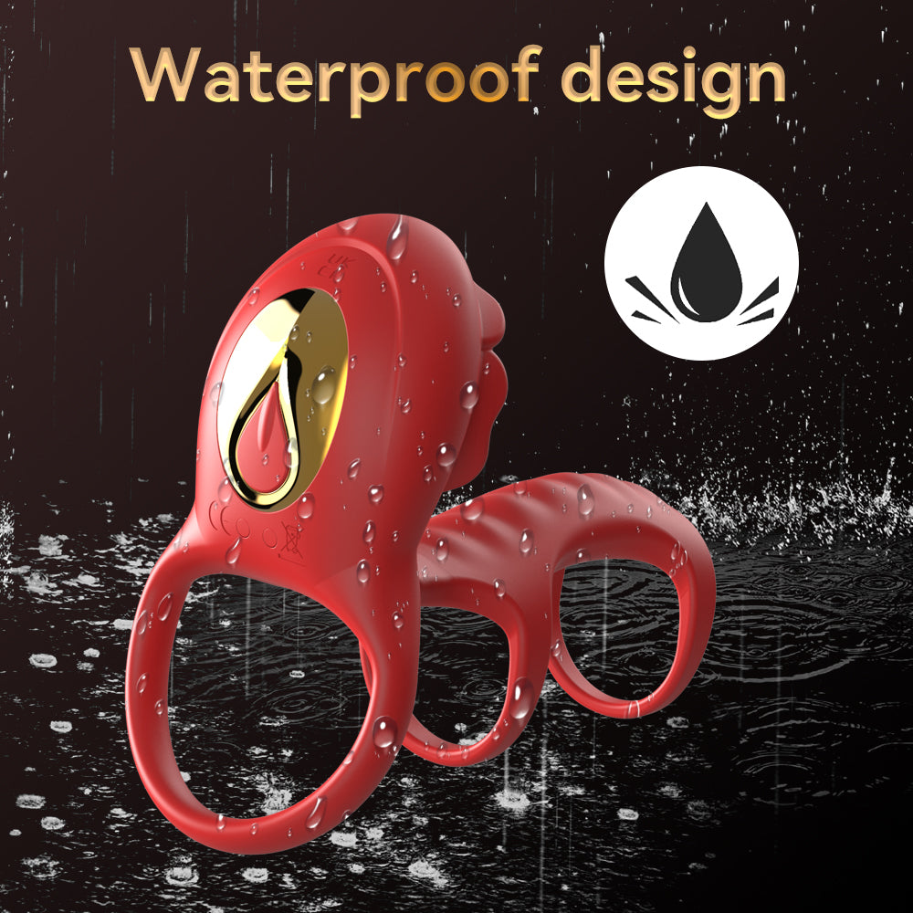 Vibrating Cock Ring Rose Adult Sex Toys with Remote Control 9 Vibrations Penis Ring Vibrator Couple Sex Toys for Men waterproof
