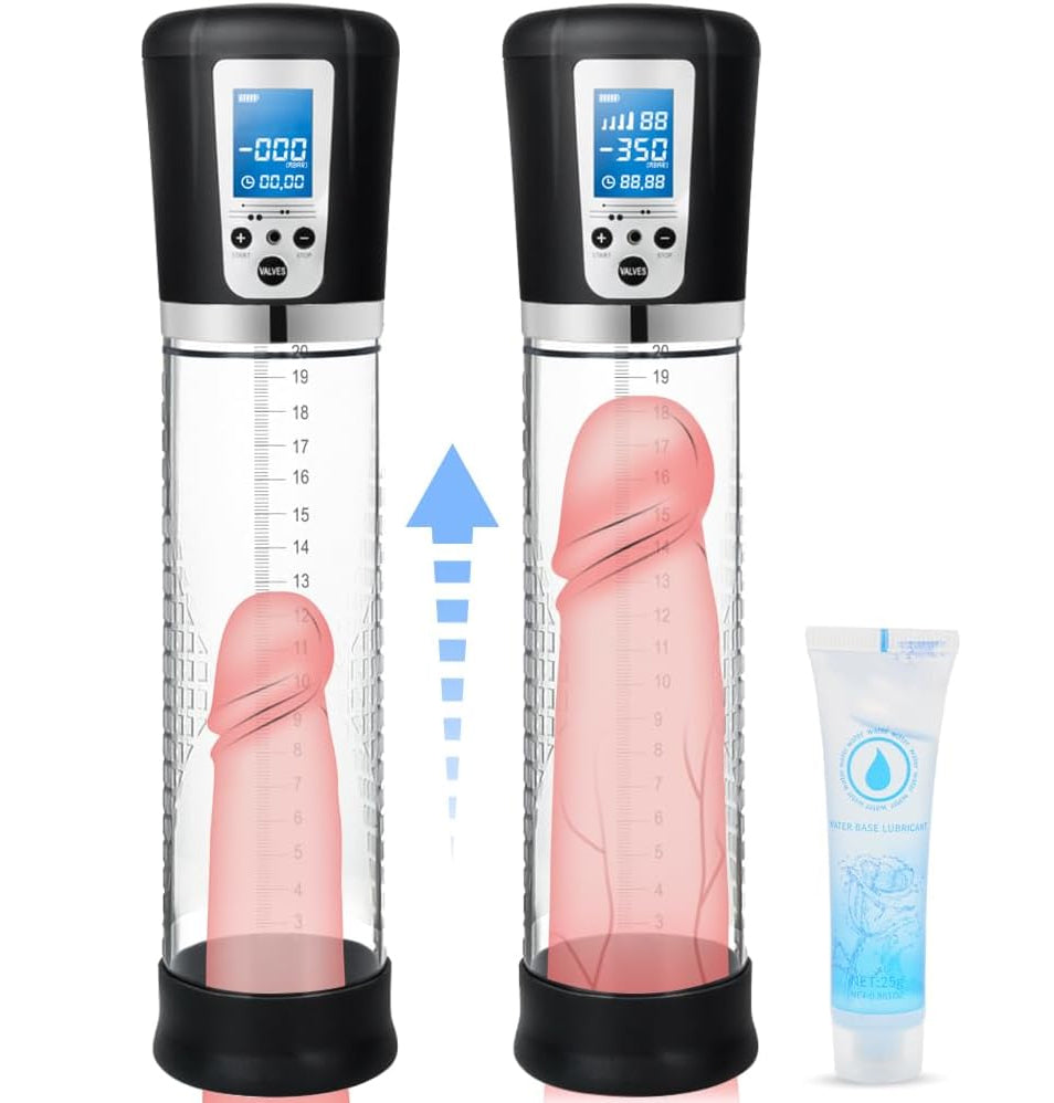 Electric Penis Enlarge Vacuum Pump with 4 Suction Intensities High-Vacuum Penis Enlargement Extend Pump