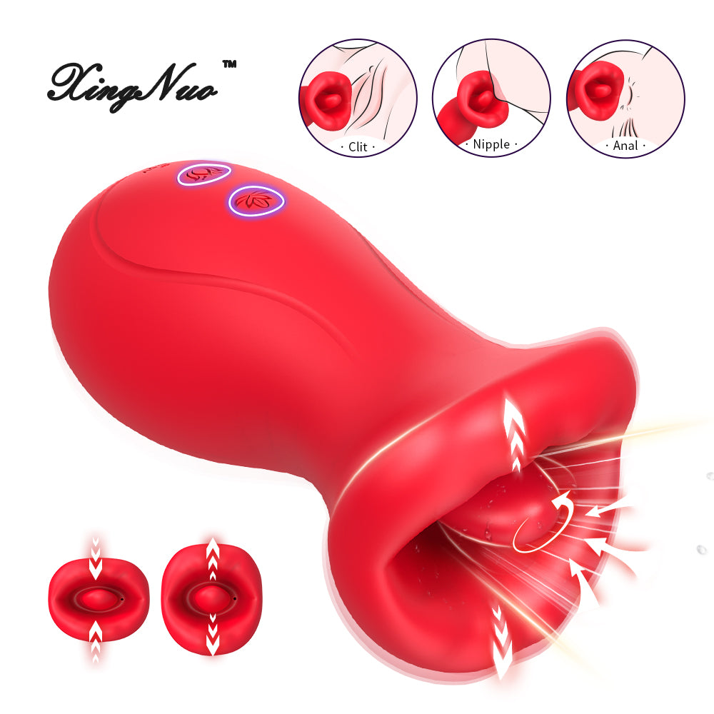 Adult Sex Toys Vibrator Rose Toy Rose Sex Stimulator for Women with 10 Vibration Modes and 3 French Kissing Modes