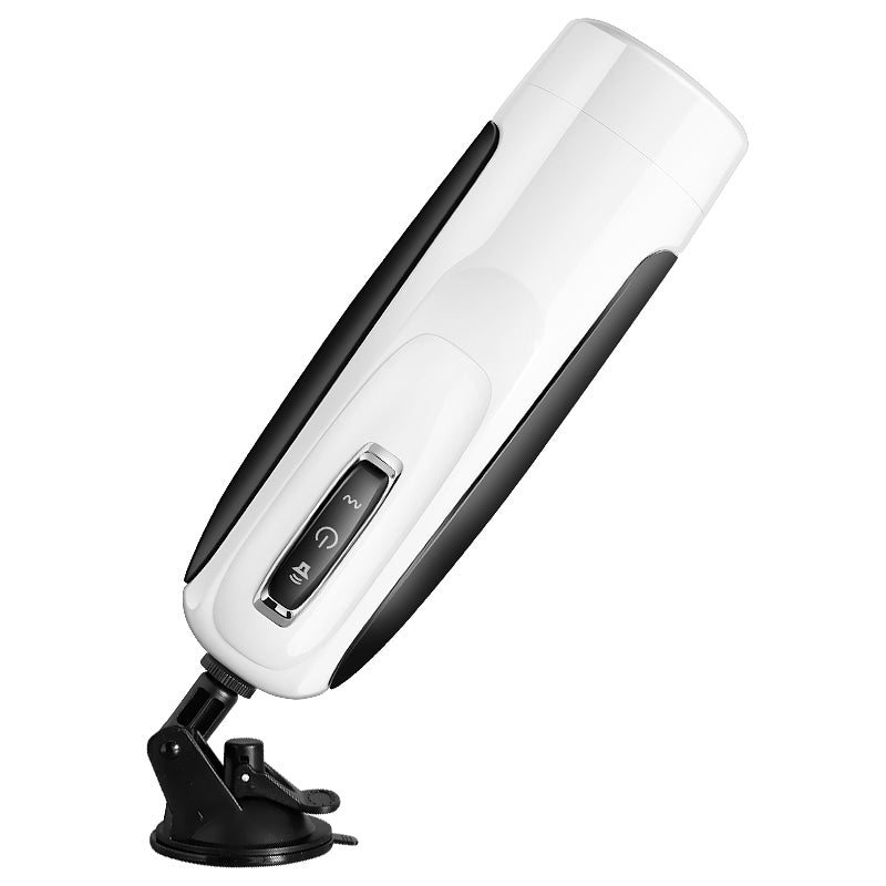 Sex Toys for Men Automatic Male Masturbator Adult Male Sex Toy with Suction Base Penis Pump with 10 Thrusting and 10 Rotating Modes white