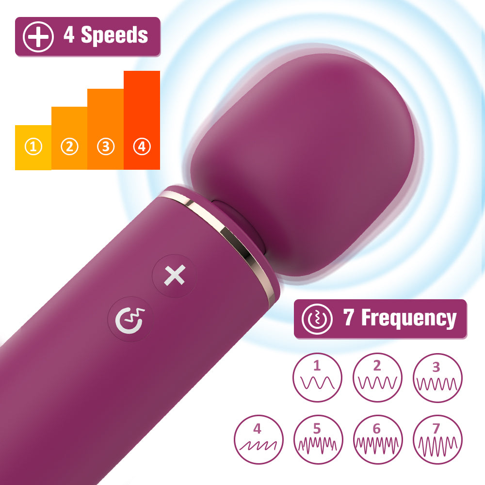 Sexyvibetoy Cordless Handheld Massager 4 speeds 7 frequency