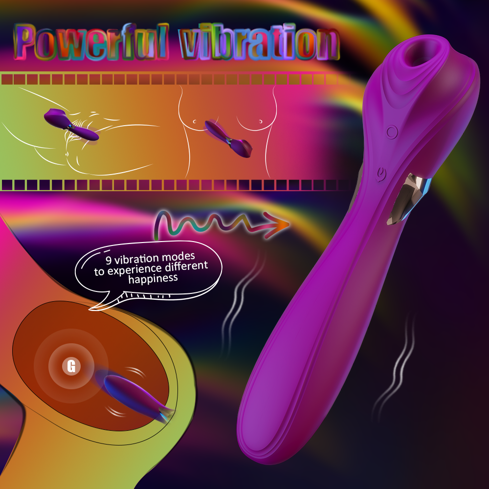 Clitoral Stimulation Air Pulse Vibrator Suction Red Wine powerful vibration