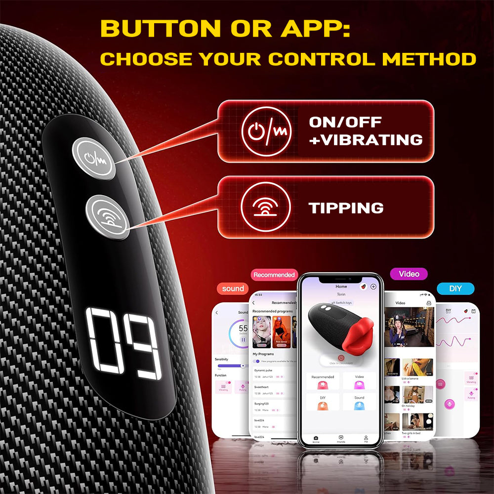 Male Sex Toys for Men Male Masturbator Deep Throat Mouth 360° Wrapped 9 Tapping & Vibrating Male Vibrator Penis Pump APP Control LCD smart control