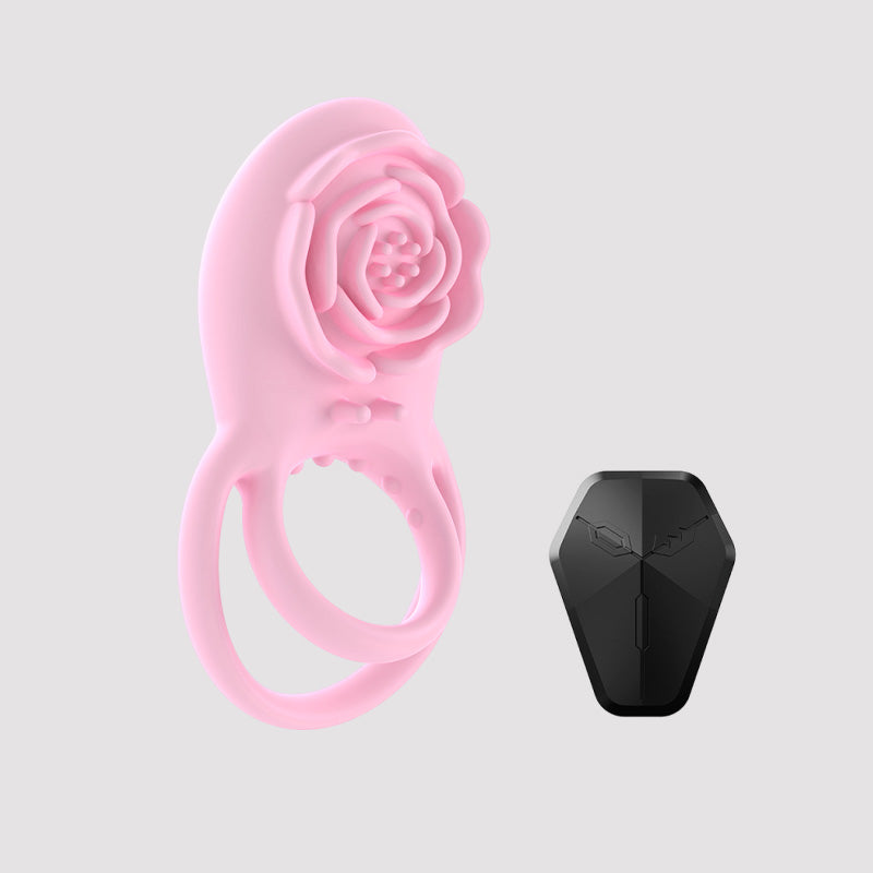 Vibrating Cock Ring Adult Sex Toys for Men 8 Vibrations Remote Control Vibrators Silicone Penis Ring pink