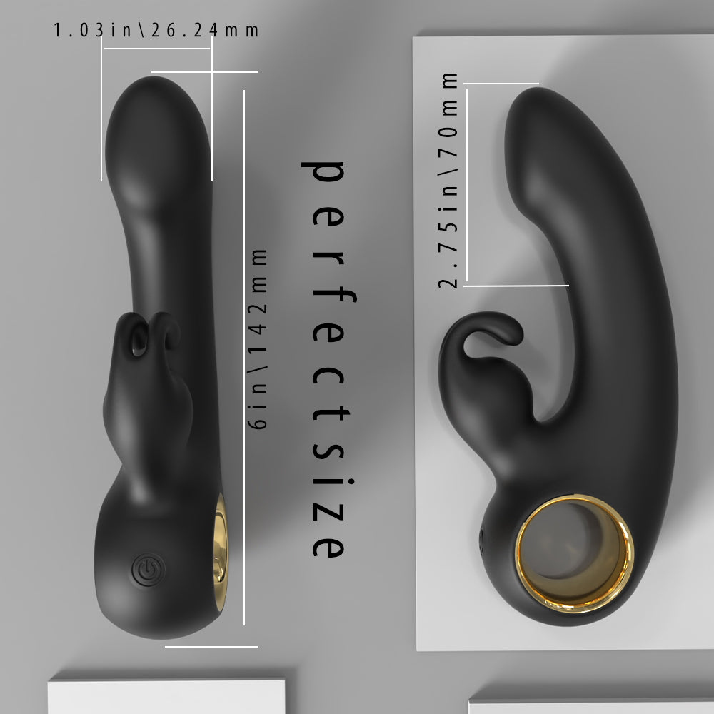 Rabbit Vibrator G Spot Dual Stimulator Sex Toy with 9 Vibration Modes perfect size