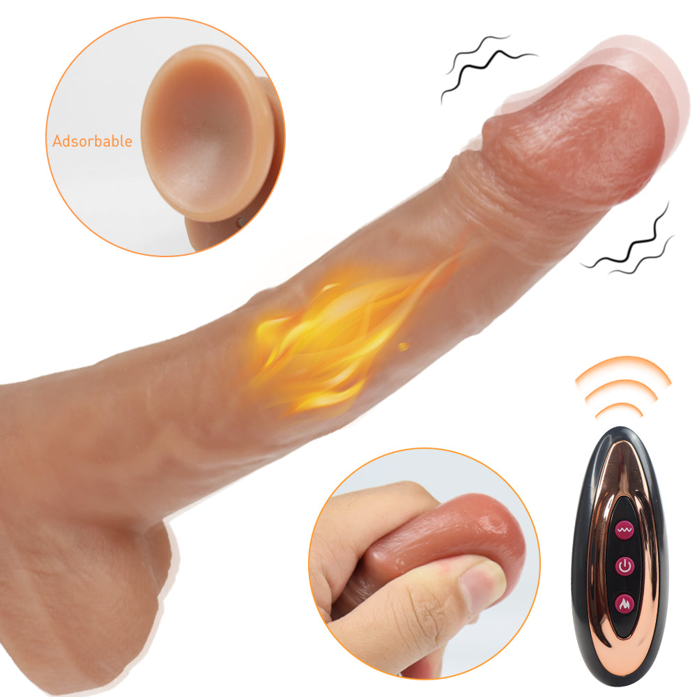 8.5 Inch Realistic Silicone Dildo Safety Material for Clitoral Vagina and Anal Stimulation with Strong Suction Cups