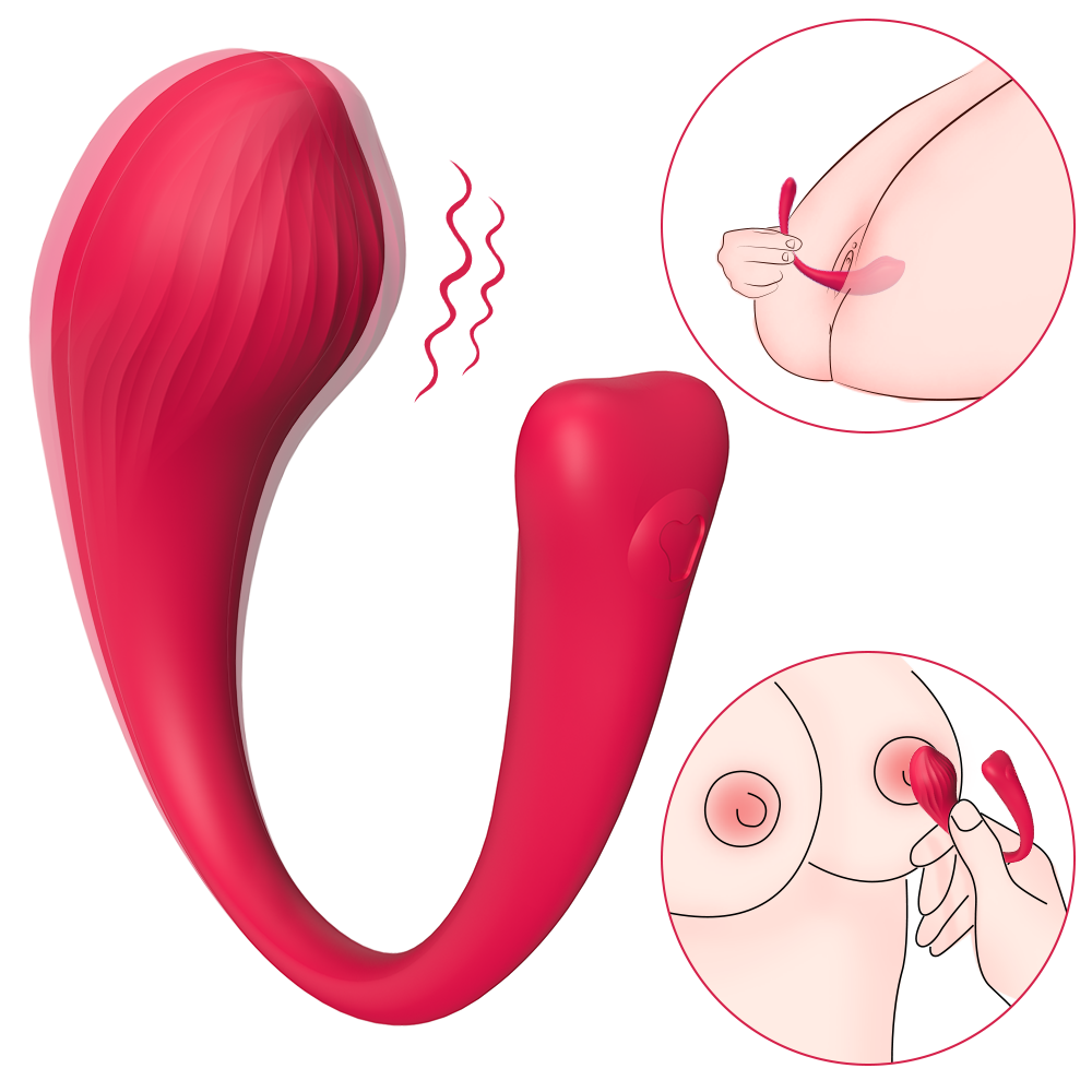 G-Spot Vibrator for Women and Couples Sex Toys Nipple Anal Stimulation Massage red color