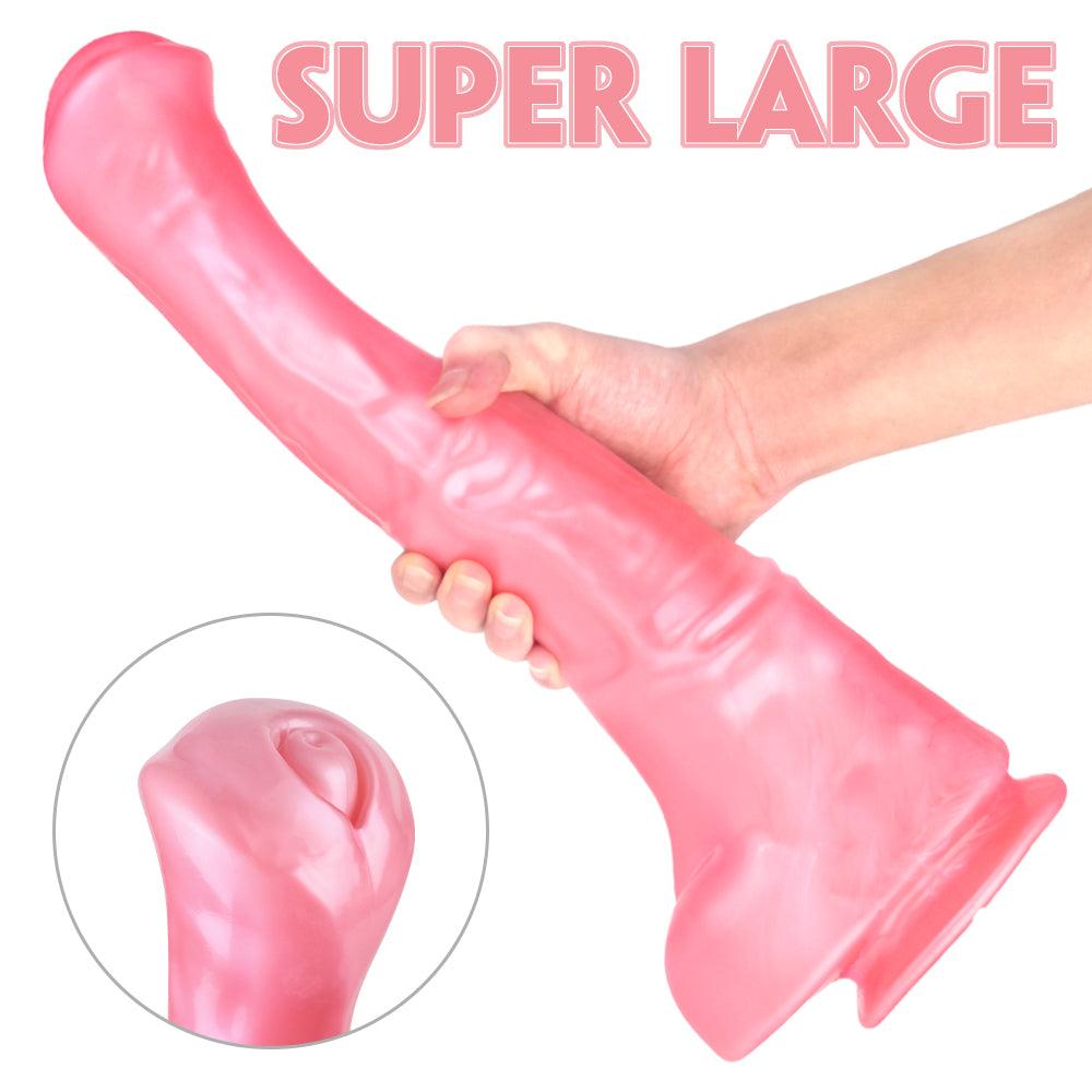 Soft Flexible XXL Big Size Artificial Horse Dildo Anal Toy Silicone Made with Suction super large size