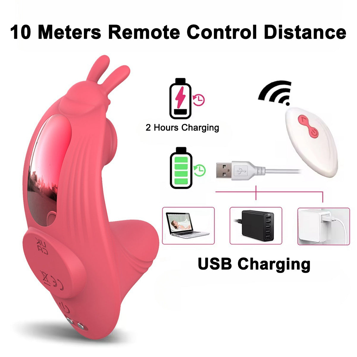 Silent Vibrating Wearable Butterfly Vibrator for Dating Women Clitoris Massage remote control