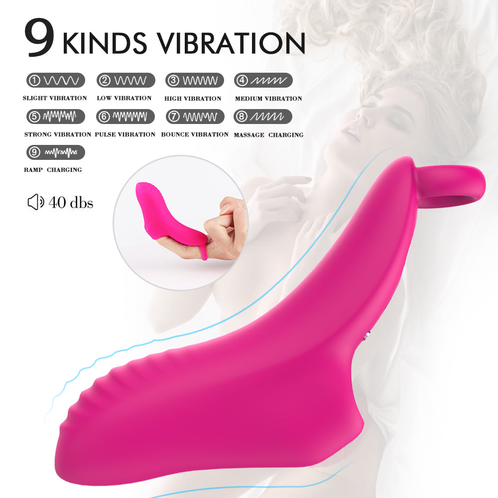 Finger Vibration Massager Extend Fingers Deep Massage of Clitoral G-spot 9 kinds vibration