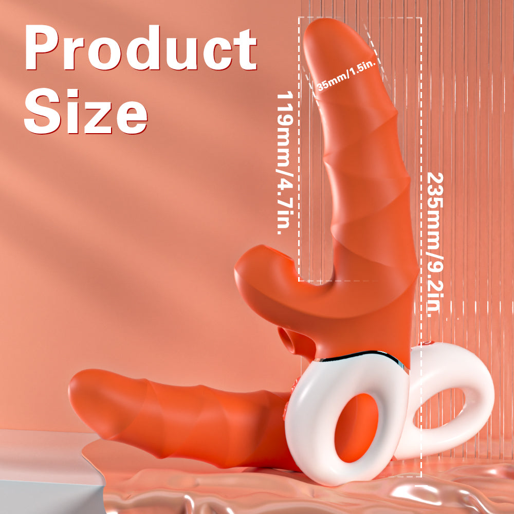 Sex Toys for Clitoral Licking G Spot Stimulation Dual Motor Stimulator for Adult Women Solo or Couple Fun size