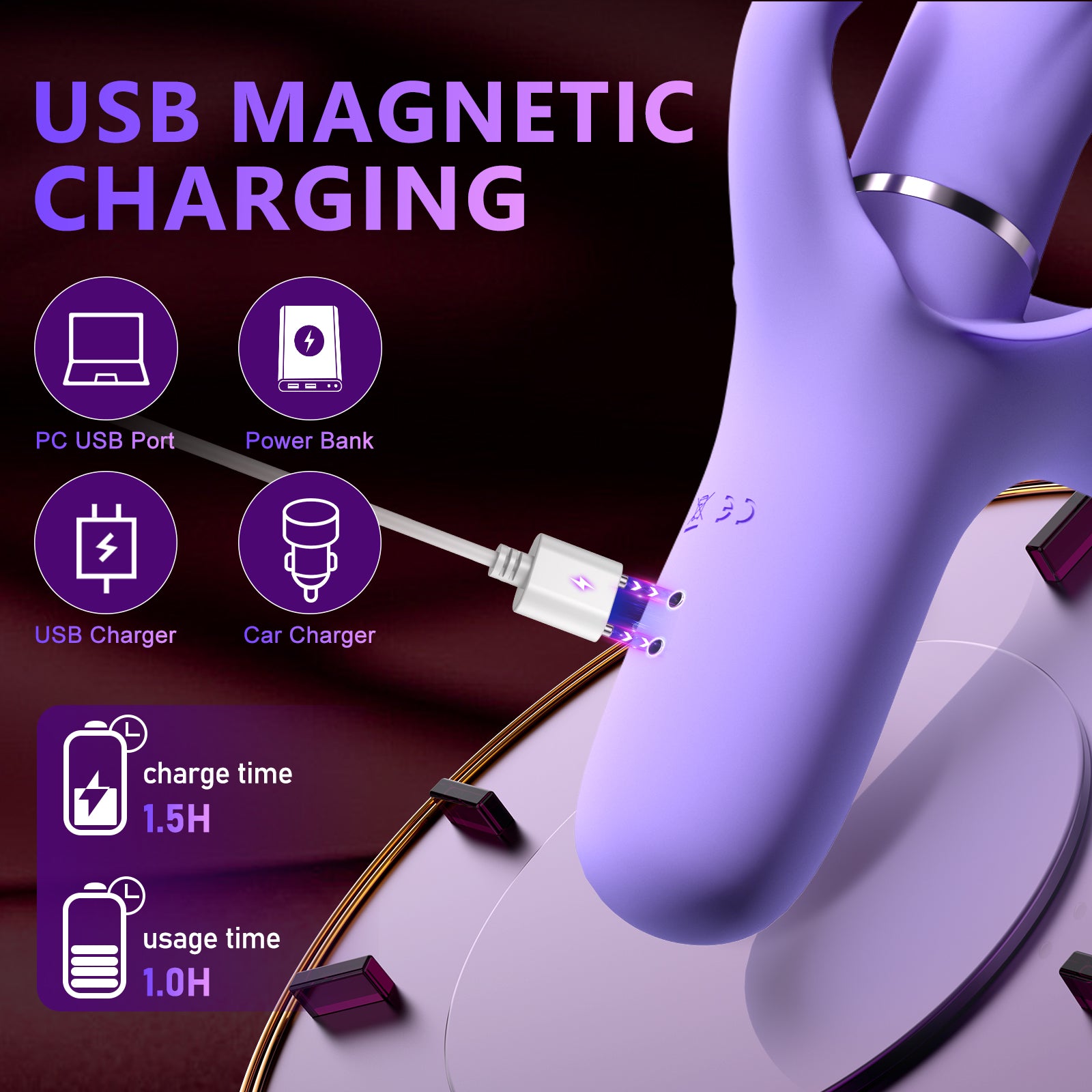 3 in 1 Man-Eating Flower G-Spot Vibrator 10 Frequency of Thrusting Vibrating Flapping Clitoris Vaginal Stimulator usb magnetic charging