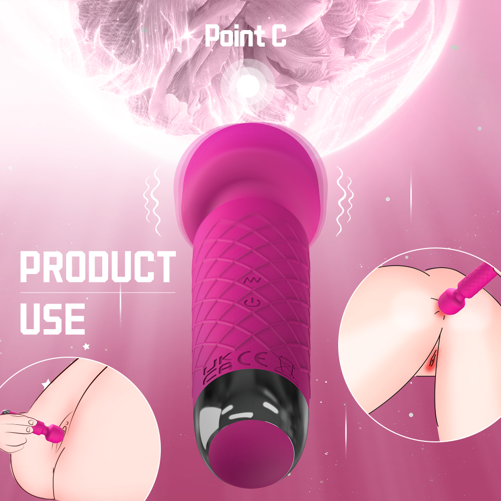 Vibrator Wand Clitoris Stimulation G Spot Dildo with 9-Frequency Vibration using guide