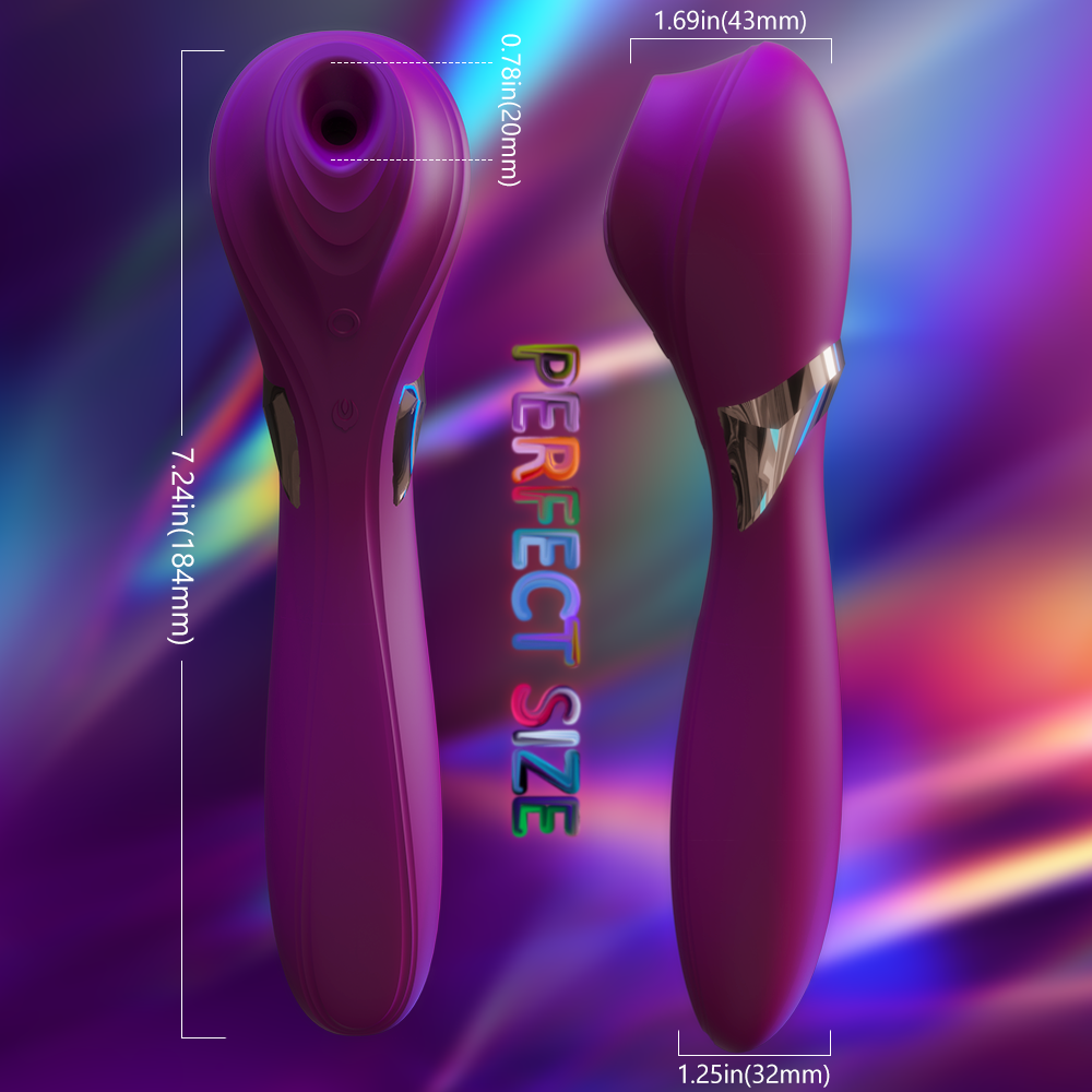 Clitoral Stimulation Air Pulse Vibrator Suction Red Wine size