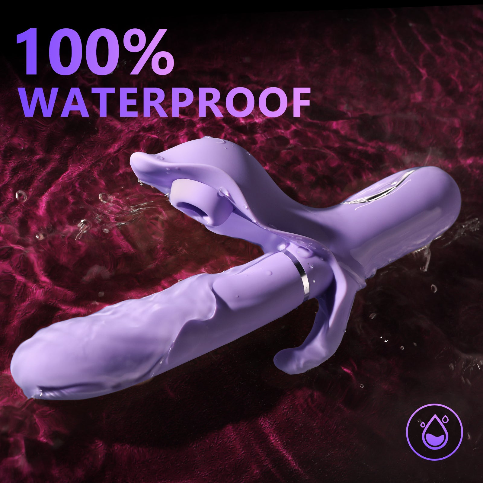 3 in 1 Man-Eating Flower G-Spot Vibrator 10 Frequency of Thrusting Vibrating Flapping Clitoris Vaginal Stimulator waterproof