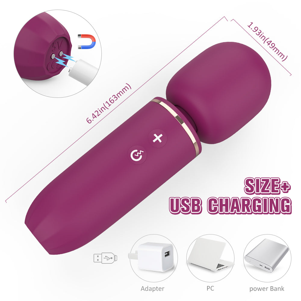Sexyvibetoy Cordless Handheld Massager size usb charging