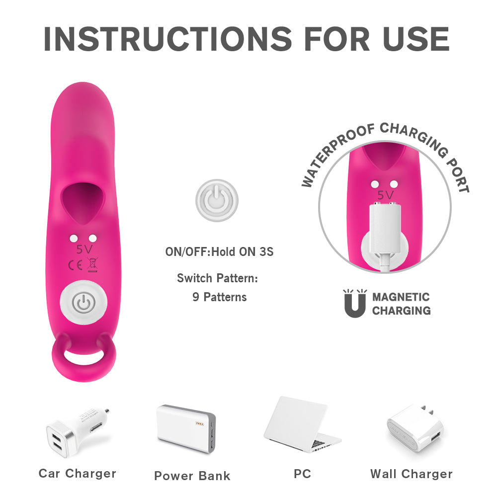 Finger Vibration Massager Extend Fingers Deep Massage of Clitoral G-spot instruction