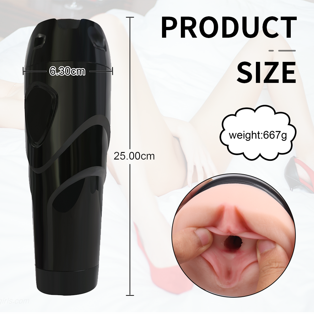 Male Masturbators Cup Adult Sex Toys Realistic Textured Pocket Vagina Pussy product size