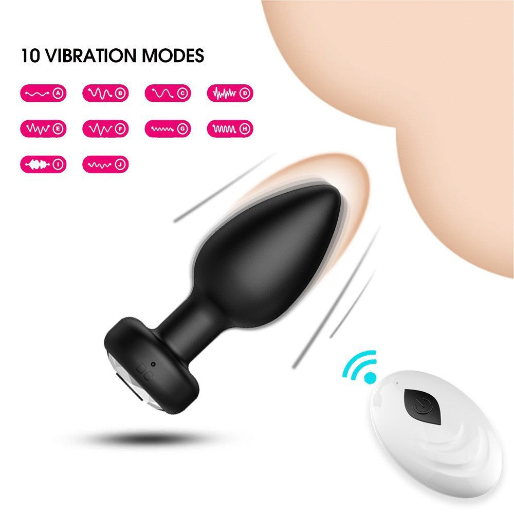 Anal Plug Adult Sex Toys and Games for Men Women Wireless Remote Control 10 Frequency Vibration