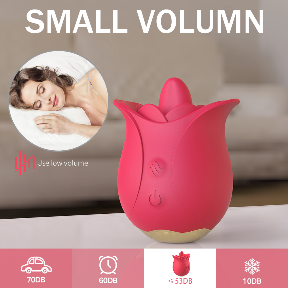 Rose Sex Toys Vibrator for Women Adult Toys with 9 Tongue Licking & 9 Vibrating & Modes small volumn